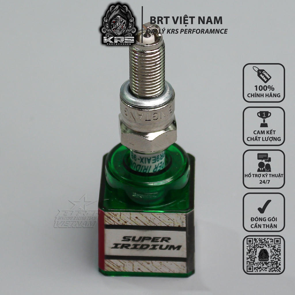 Bugi BRT Iridium CPR9EIX-9B Chân dài (Ex/VVA/Winner/Vario/SH/Satria/GSX/CRF)