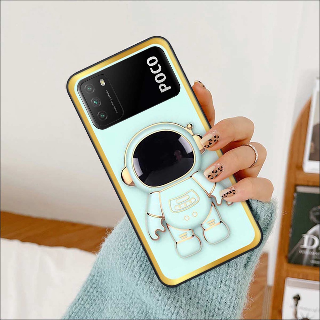 Ốp lưng Xiaomi Poco M3 in hình hiệu ứng 3D phi hành gia robot đáng yêu, ốp rẻ đẹp