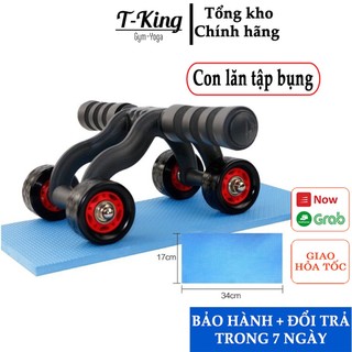 Con lăn tập cơ bụng 4 bánh dụng cụ tập gym yoga tại nhà