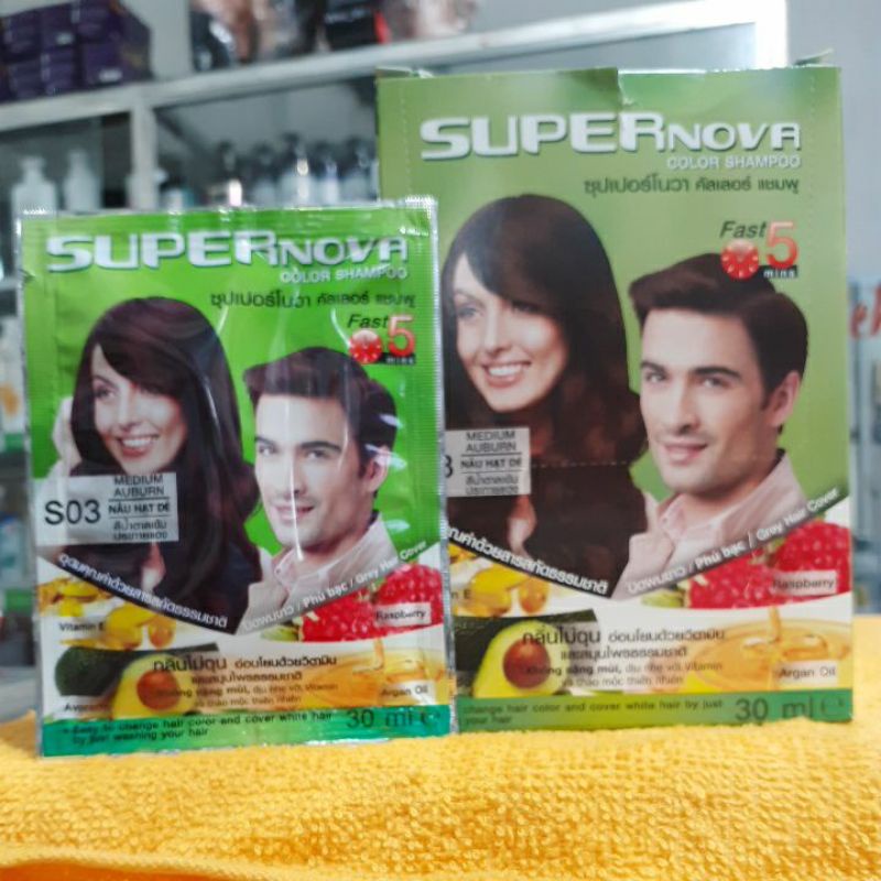 Gói gội Nâu hạt dẻ phủ bạc _ SUPER Nova Thái Lan