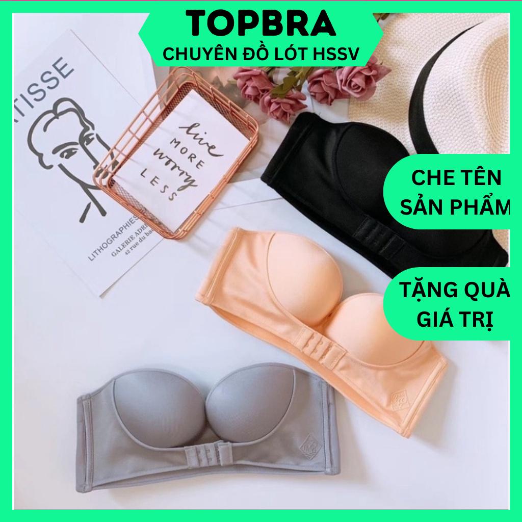 Áo Ngực Không Dây Không Gọng Nữ Su Nâng Ngực Chống Tụt Mặc Đầm Hở Lưng TOPBRA AL24