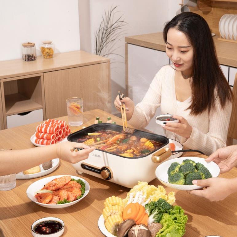 Nồi Lẩu Điện Đa Năng ZHENMI ZM ED4001 4L Cao Cấp - Hàng Chính Hãng