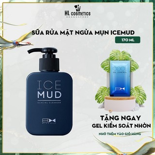 Sữa Rửa Mặt Ngừa Mụn Cho Nam Ice Mud BLUEMAN Chính Hãng - Làm Sạch Sáng Da 170ml