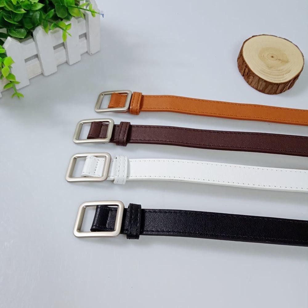 Thắt Lưng Da PU Khóa Kim Loại Thời Trang Cho Nam Nữ