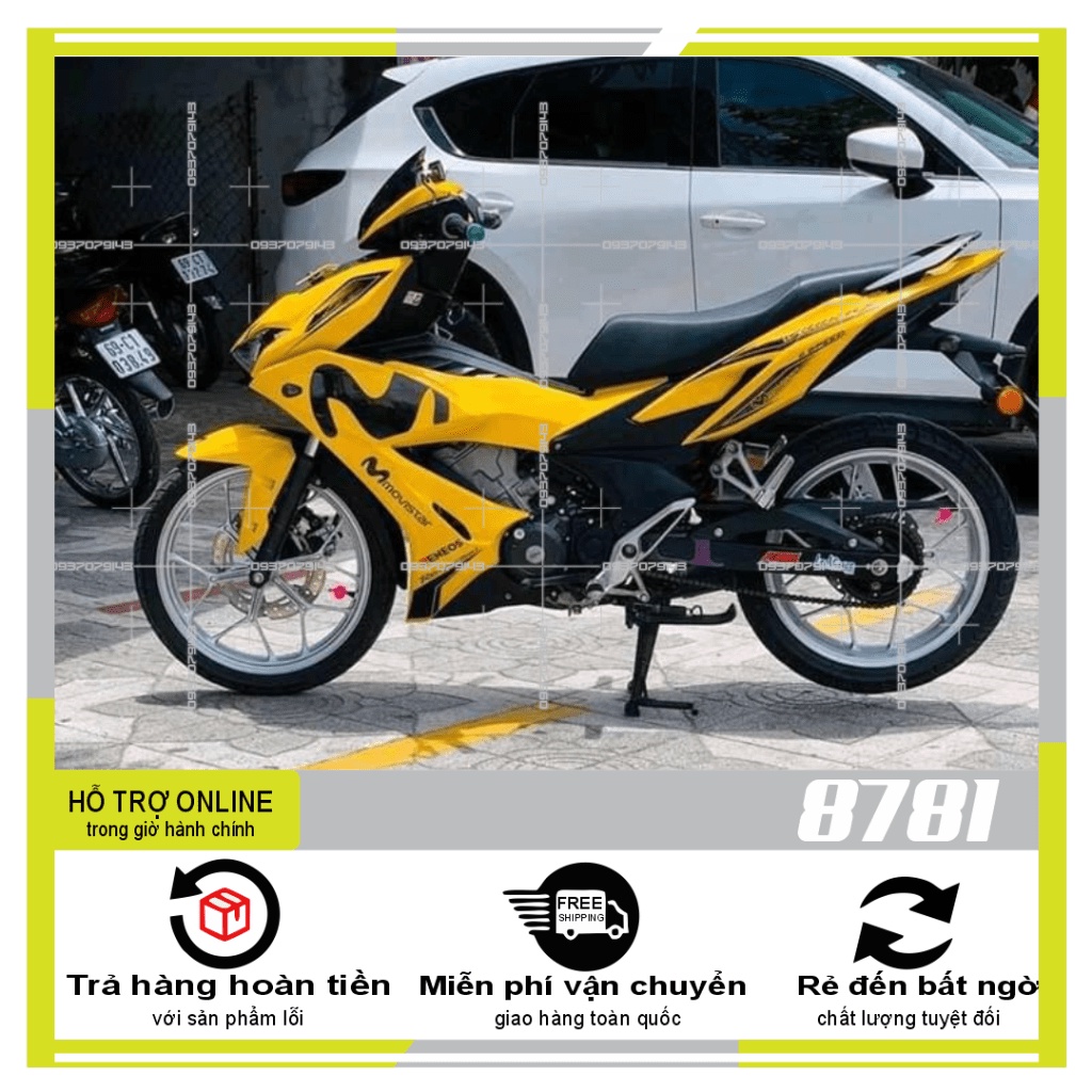 {TPHCM-FREE SHIP] TEM RỜI WINNER X MOVISTAR DÁN XE VÀNG 8781