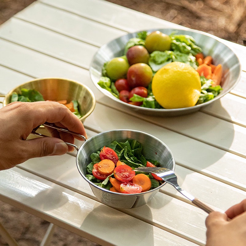 Chén/ Bát Cắm Trại Dã Ngoại Gấp Gọn, Chén Phượt inox 304