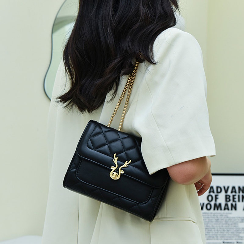 Túi Đeo Chéo Dây Xích Hình Thoi Đơn Giản Thời Trang Cho Nữ