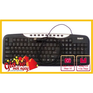 Bàn phím Mitsumi cổng PS2- Texet KB 618R cổng USB phím tắt nhanh chóng khởi động nghe nhạc và điều chỉnh âm lượng