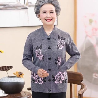 Áo khoác len cổ bẻ cho mẹ , cho bà Quảng Châu._ngọcloanshop