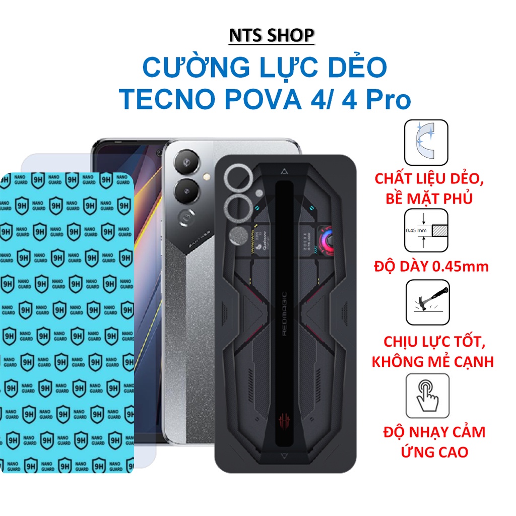 Cường lực dẻo bảo vệ màn hình Tecno Pova 4/ 4 Pro