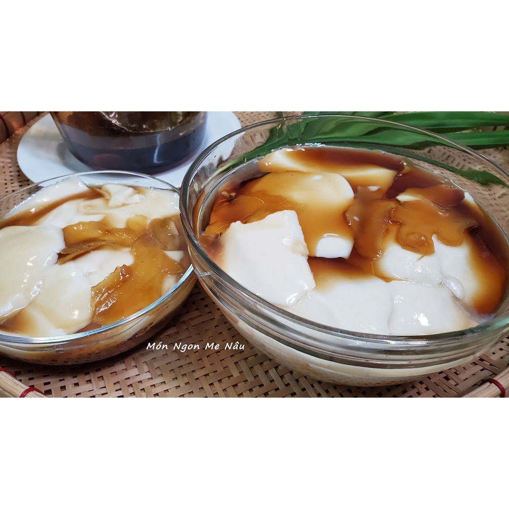 Set 100g Làm 1.2 KG Tàu Hũ Singapore Soya Pudding / Tào Phớ / Đậu Hũ Non Vị Truyền Thống, Lá Dứa, Caramel