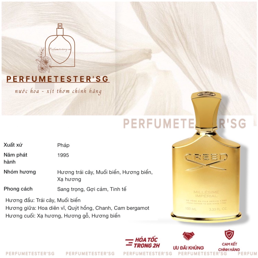 [ᴀᴜᴛʜᴇɴᴛɪᴄ] Nước hoa  Creed Millesime Imperial -𝒑𝒆𝒓𝒇𝒖𝒎𝒆𝒕𝒆𝒔𝒕𝒆𝒓
