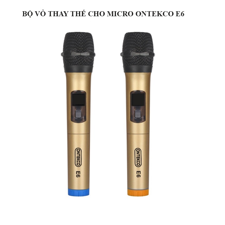 Bộ vỏ micro ONTEKCO E6 dùng để thay thế cho các dòng tay mic tương tự, tay hỏng cũ chóc sơn, cũ kỹ....