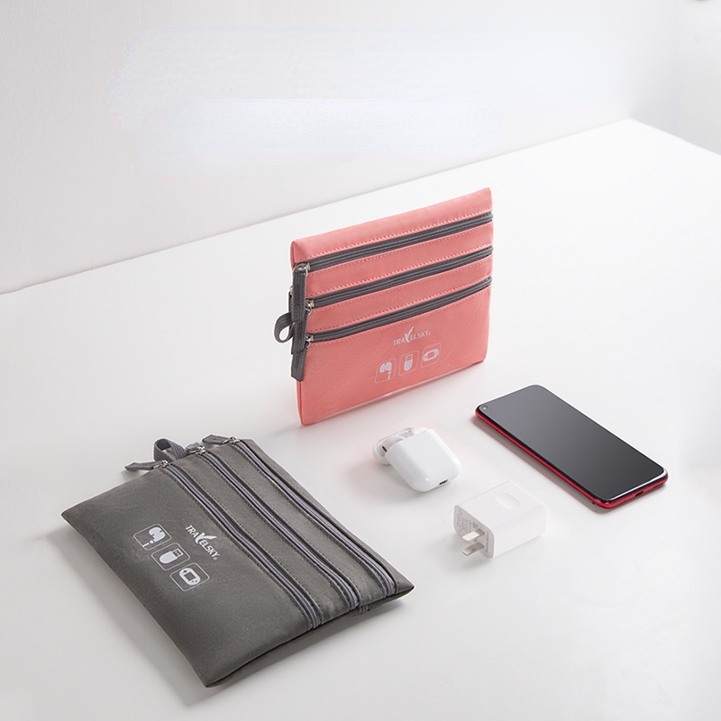 Túi Phân Loại Tiền Và Cáp Dữ Liệu Kỹ Thuật Số Đa Năng Cho Du Lịch