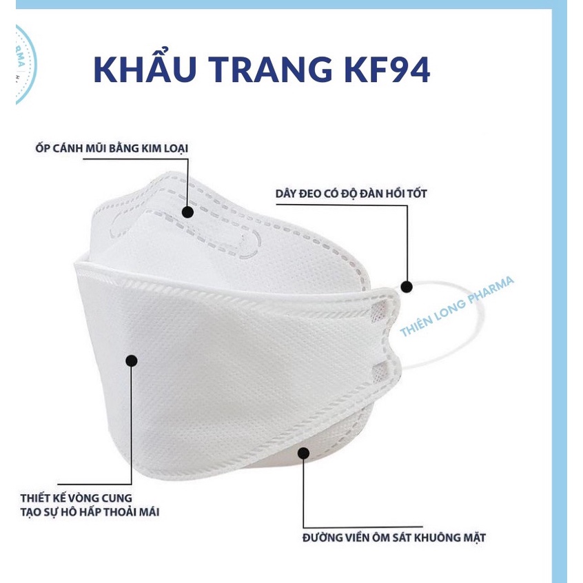 [SET 10 CÁI] Khẩu trang KF94 UNI MASK 4 lớp kháng khuẩn, kiểu dáng 4D Hàn Quốc hàng chính hãng chống bụi mịn