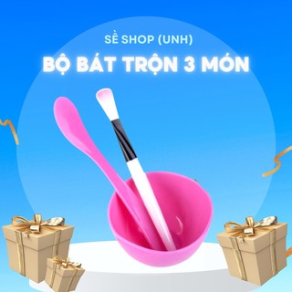 Bộ 3 món ( chén+cọ+que trộn) chén trộn mặt nạ,bộ bát trộn mặt nạ