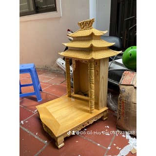 Bàn thờ thần tài gỗ pơmu 48cm