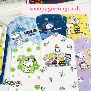 Thiệp Giấy Chúc Mừng Sinh Nhật Mini Snoopy Peanut Family Greeting Card