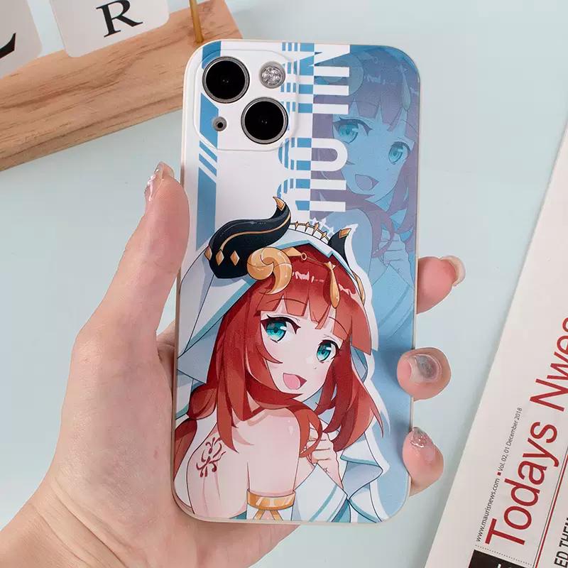 Ốp BVC iphone anime Nilou Genshin cạnh vuông cho 6/6splus/7/7plus/8/8plus/x/xr/xs/11/12/13/14/pro/max/plus/promax