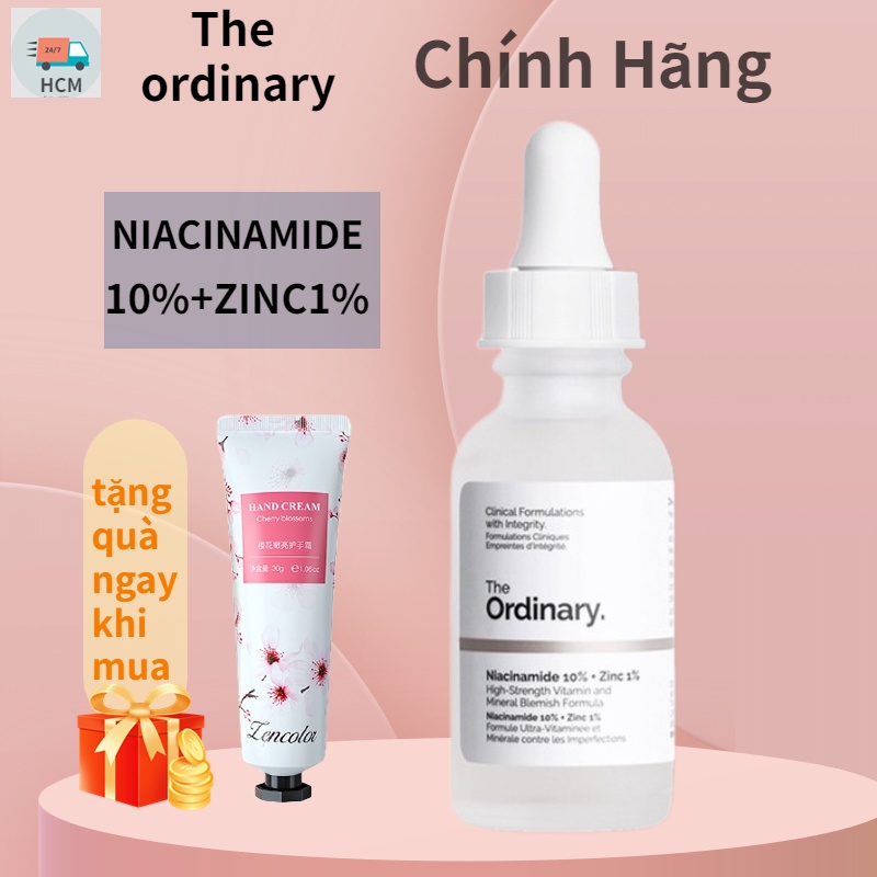 Serum The Ordinary Niacinamide 10% + Zinc 1% Giúp Cân Bằng Bã Nhờn Làm Sáng Da mờ THÂM Thu Nhỏ Lỗ Chân Lông chống lõa HÓ