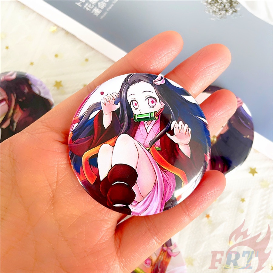 ❣️1 Huy Hiệu Gài Áo Hình Demon Slayer 58MM❣️ Huy Hiệu Cài Áo / Túi Xách Hình Nhân Vật Anime Tanjirou / Nezuko DIY