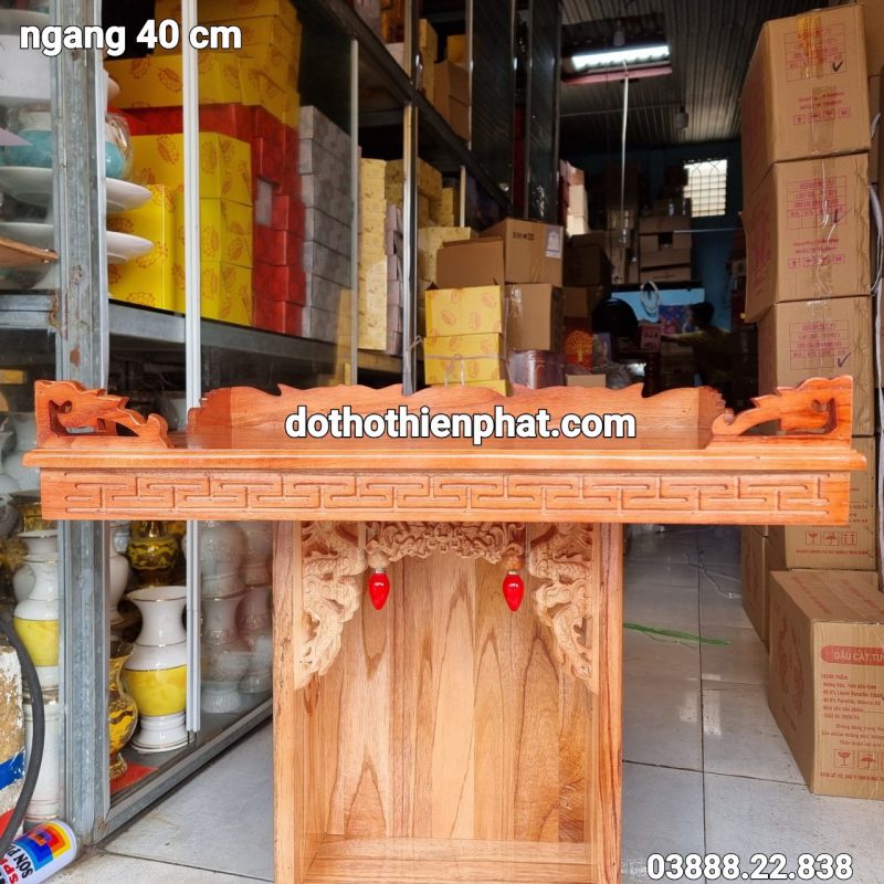 Bàn thờ treo tường gỗ xoan ngang 100cm hàng đẹp nhiều kích thước