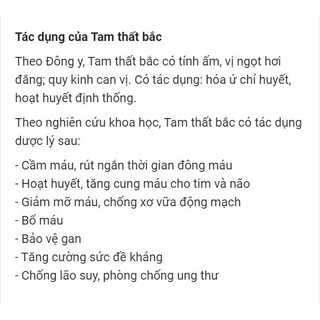 Tam thất bắc - nguyên củ hàng cao cấp