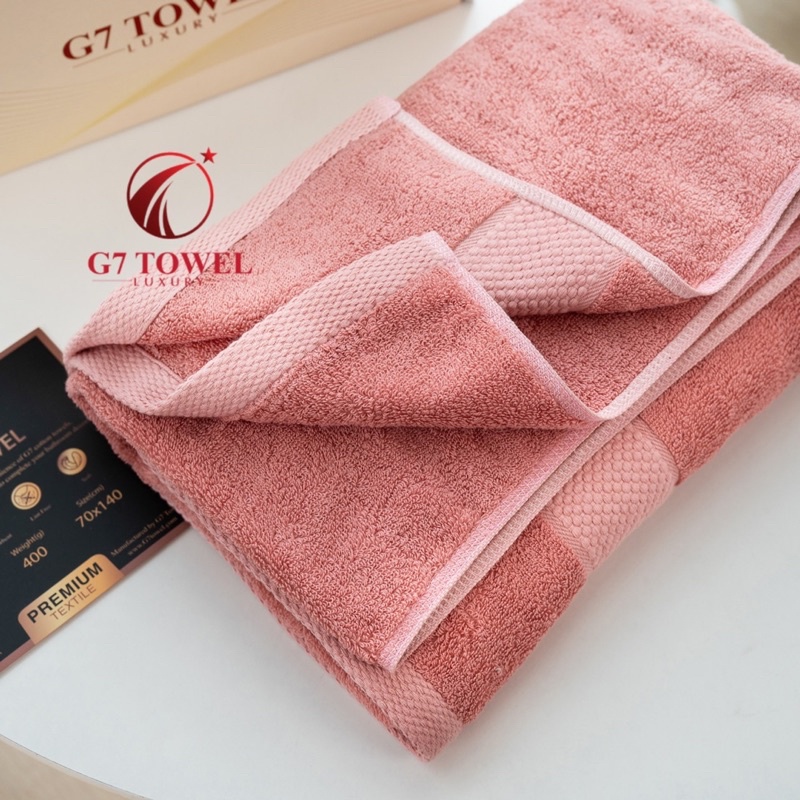 Khăn tắm cotton cao cấp G7WT05 kích thước 70x140cm dùng cho Spa, khách sạn, gia đình - 100% cotton nhập khẩu.