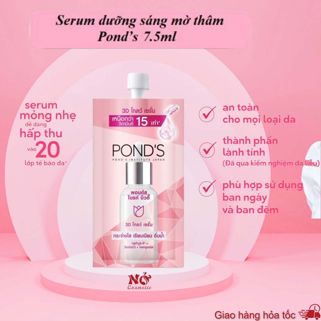 Serum Pond's dưỡng sáng mờ thâm da 3D Glow 7.5g
