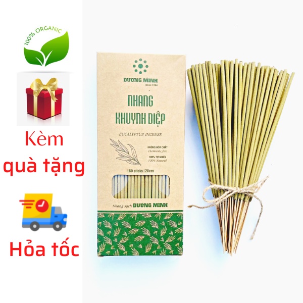 Nhang Khuynh Diệp Dương Minh nhang sạch 100% thành phần organic - nhang thơm thắp cúng / xông đuổi muỗi không hóa chất