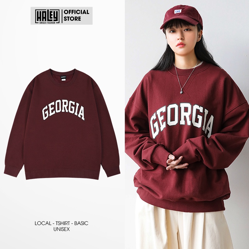 Áo Sweater HALEY mã HD132 GEORGIA Nam Nữ Unisex Cá Tính Streetstyle Năng Động Dài Tay Phong cách Hàn Quốc