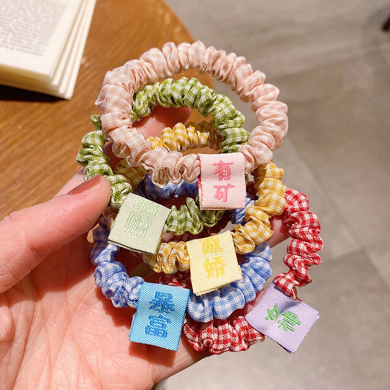 ※NOON※1pc Random Băng Đô Cài Tóc Cao Su Họa Tiết Kẻ Sọc Phong Cách Hàn Quốc Ngẫu Nhiên