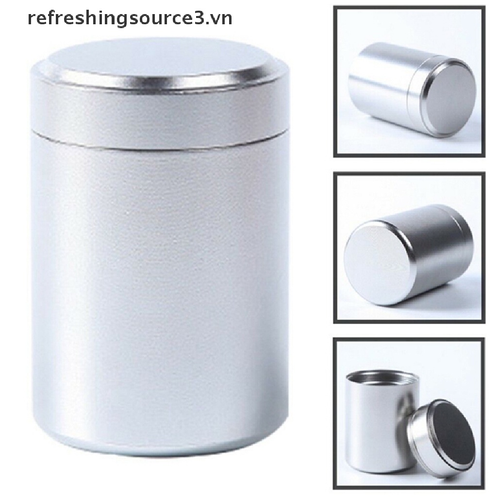 1 Hũ Đựng Trà Bằng Nhôm Kín Khí Chống Kín Khí Màu Bạc 3.vn