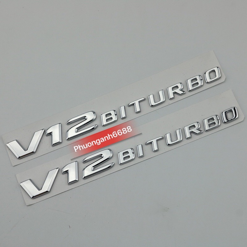 Tem v12 biturbo , Chữ V12 biturbo , logo v12 biturbo