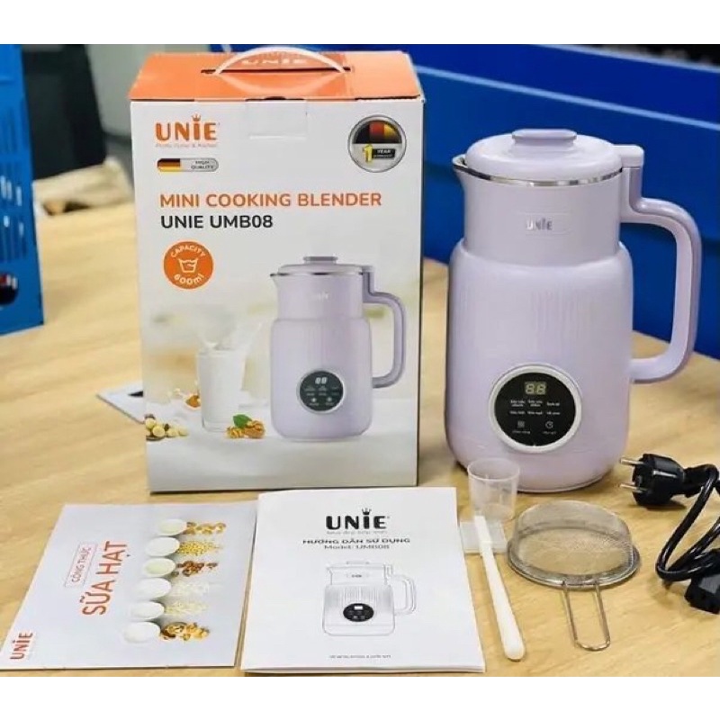 Máy Làm Sữa Hạt UNIE UMB08 phiên bản MỚI NHẤT 2023, Kèm chức năng TẠM DỪNG - Hàng chính hãng bảo hành 12 tháng