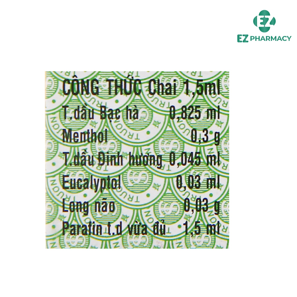 Dầu Phật Linh Trường Sơn 1.5ml - Hỗ trợ trị cảm, ho, sổ mũi, nhức đầu, nhức mỏi - EZ Pharmacy