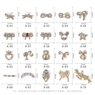 Phụ kiện charm nơ  đính móng nail.