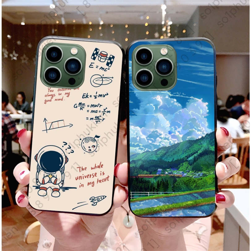 Ốp lưng iPhone 13 / 13 mini / 13 pro / 13 promax (ip 13 pro max) mặt lưng ép kính chống bể mẫu mới