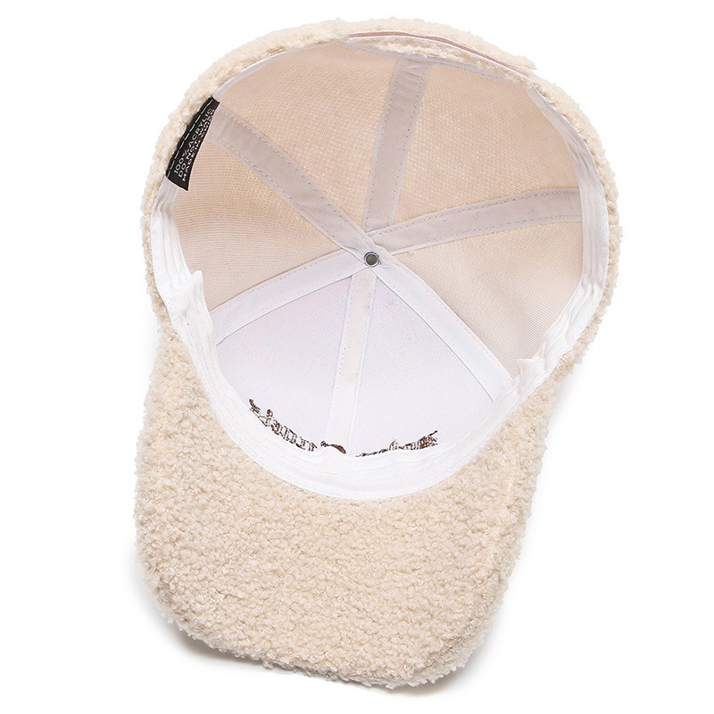 Mũ Lưỡi Trai Len Lông Cừu Ấm Áp Thiết Kế Trẻ Trung Phong Cách Hàn Quốc Mũ bóng chày nữ