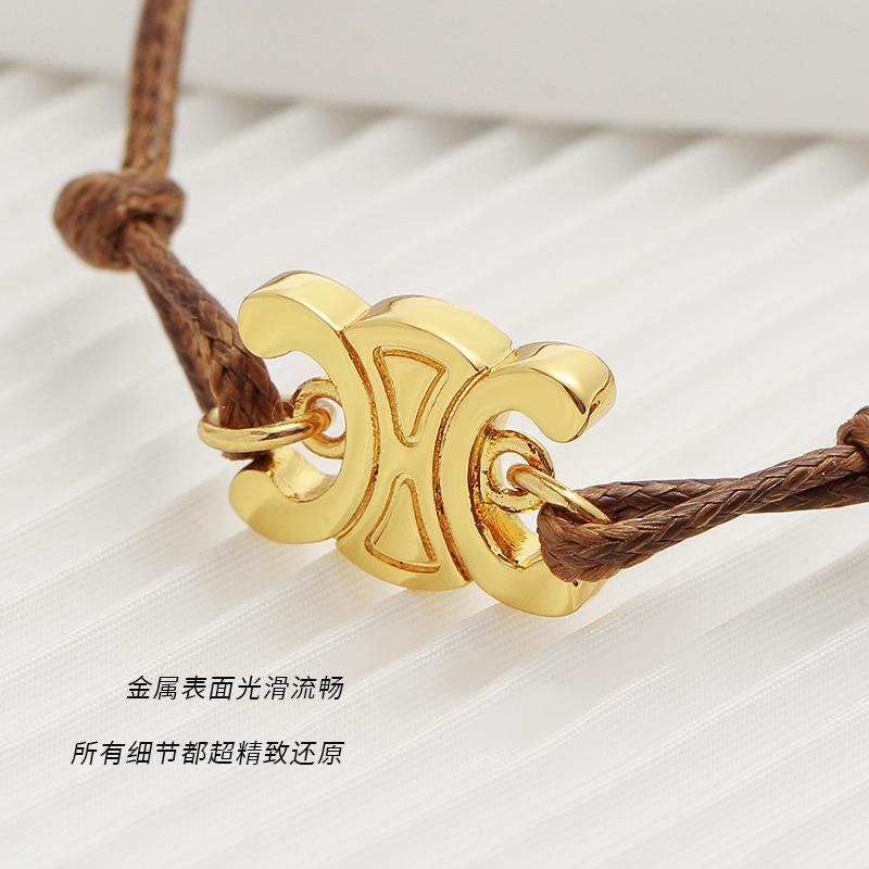 Cel Vòng Tay Dây Bện Mặt Vòng Tay Arc de Trimphe Đơn Giản Thời Trang Cao Cấp Có Thể Giá Trị t