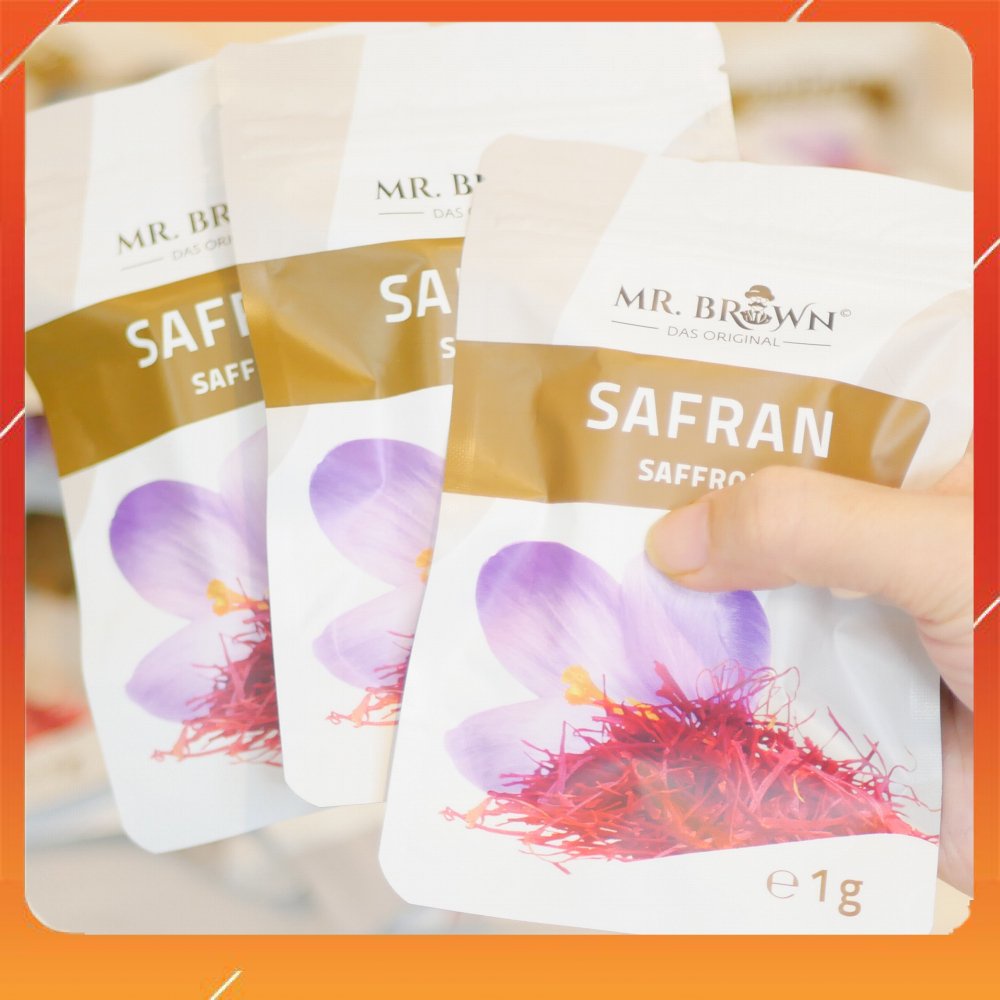 Saffron Mr.Brown hỗ trợ giảm cân, cải thiện giấc ngủ - Nhụy Hoa Nghệ Tây nội địa Đức 1g