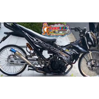 Tem Rời Satria mẫu lửa màu đen trắng