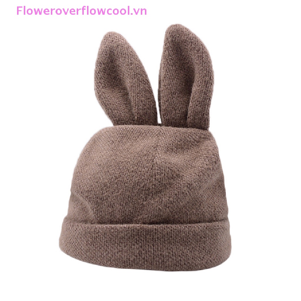 Mũ Len Dệt Kim Phối Tai Thỏ Phong Cách Thời Trang Thu Đông Hàn Quốc Cho Nữ