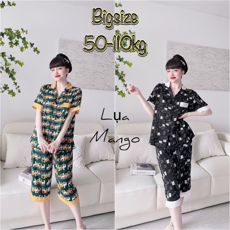 (50-110kg) Bộ Lụa Mango Phối Cao Cấp - Chất vải mát, mẫu mã đa dạng
