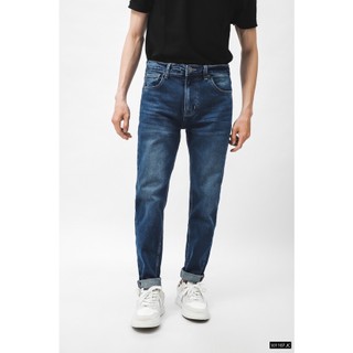 Slim fit basic jeans jacobs & cole - quần jean dài, xanh trơn, wax nhẹ
