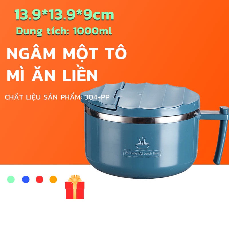 Tô mì ăn liền bằng thép không gỉ 304 có nắp đậy