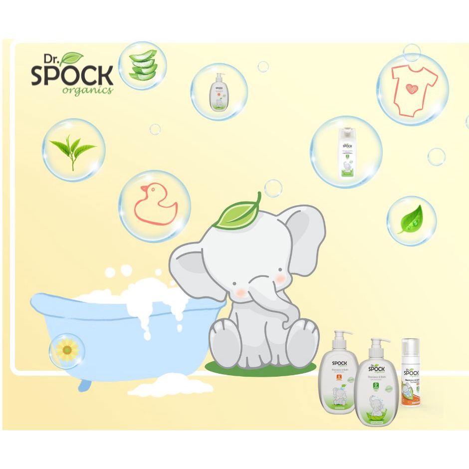 Sữa tắm gội Dr. Spock Organics ( 0M+ / 6M+ )