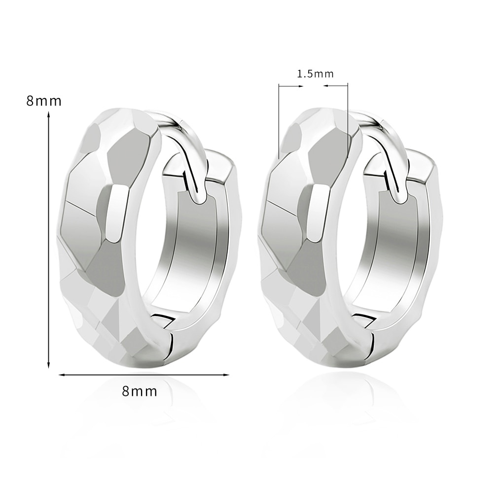 HUGGIES Khuyên Tai Tròn Hình Bướm Đính Đá 8 / 11mm Sang Trọng Cho Nữ