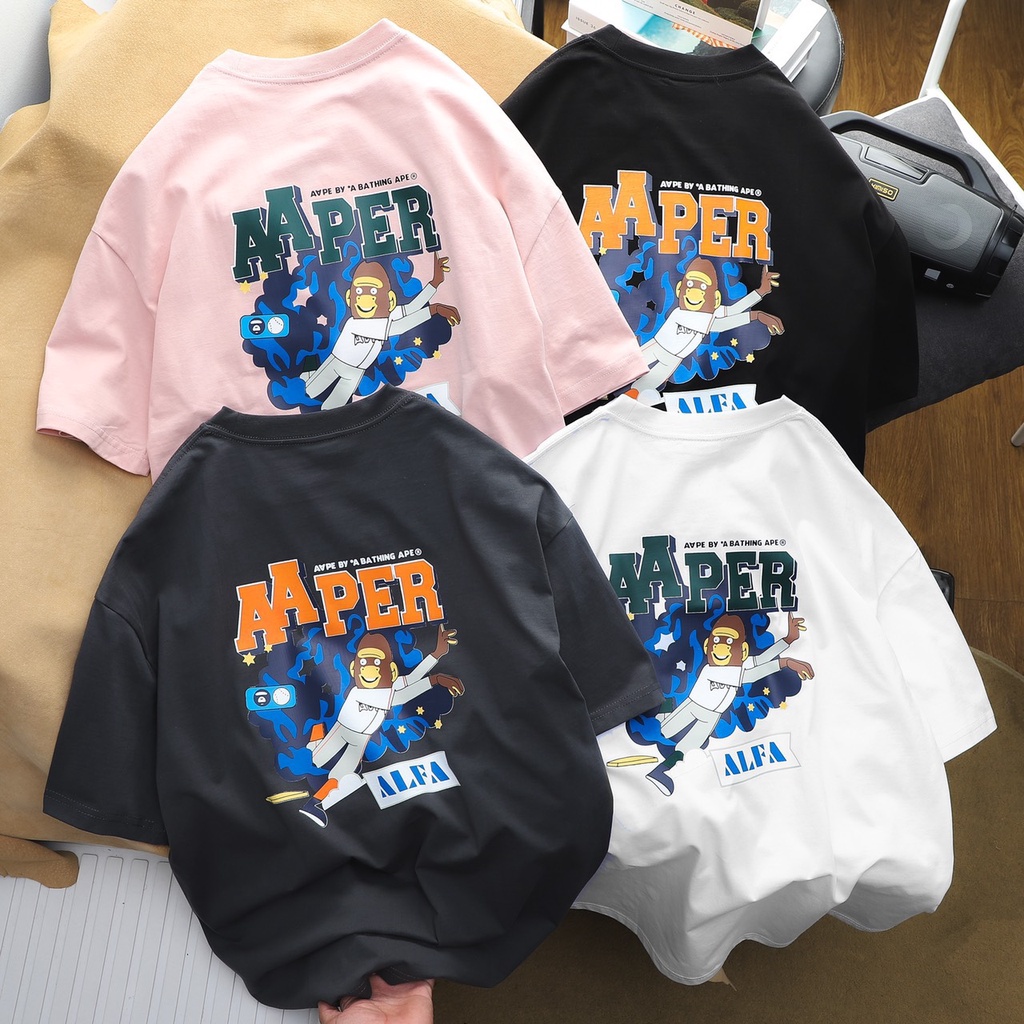 Áo thun tay lỡ thời trang unisex chất liệu cotton xịn, phong cách trẻ trung