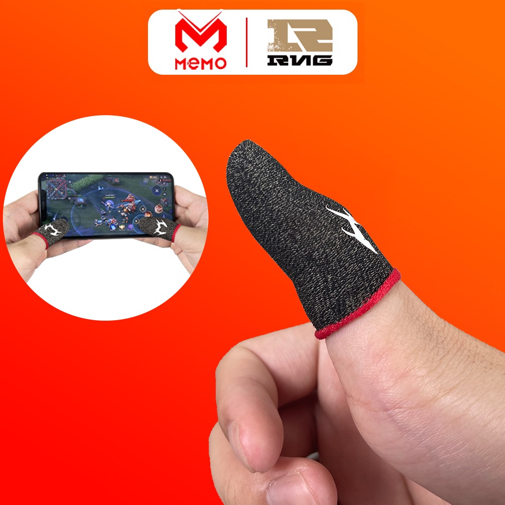 Bao tay chơi game điện thoại MEMO V3 gaming carbon sợi bạc chống mồ hôi găng tay ff pubg liên quân tốc chiên mobile